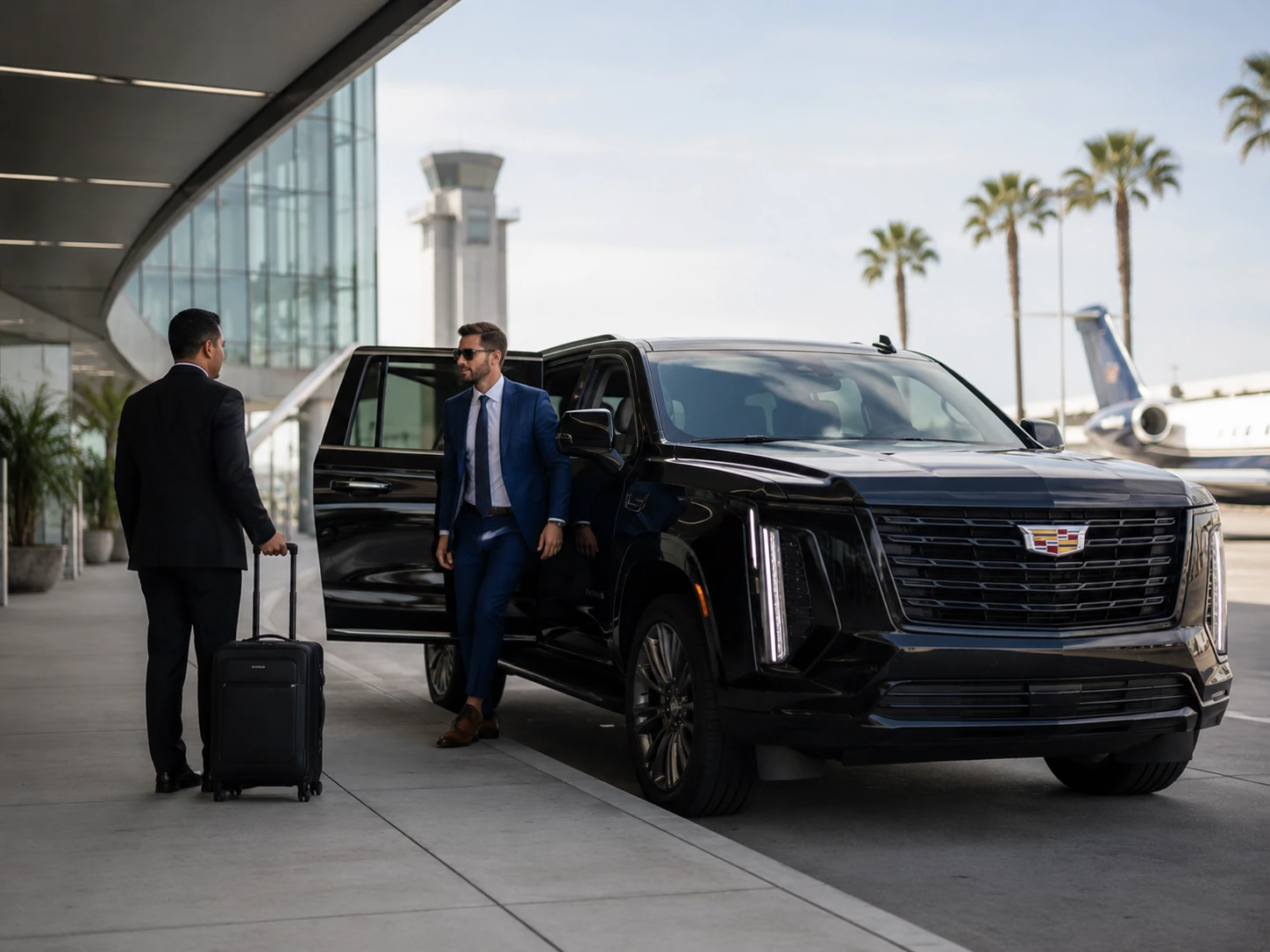 Corporate airport transfer connected to an hourly business itinerary