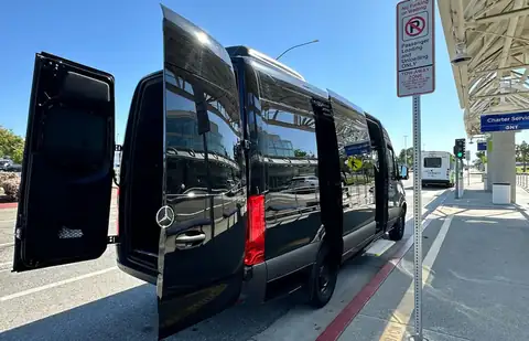 Ontario Airport transportation from Redlands with Mercedes Sprinter